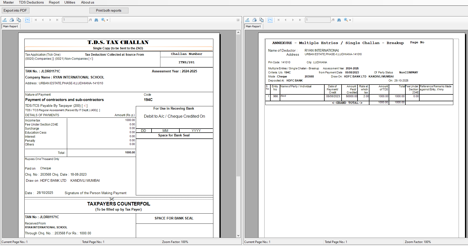 Reports and Analytics
